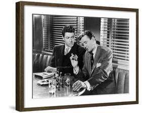 L'Inconnu du Nord-Express STRANGERS ON A TRAIN by AlfredHitchcock with Farley Granger and Robert Wa-null-Framed Photo