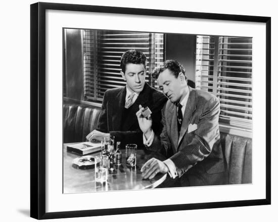 L'Inconnu du Nord-Express STRANGERS ON A TRAIN by AlfredHitchcock with Farley Granger and Robert Wa-null-Framed Photo