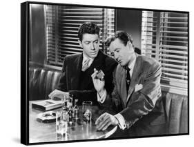 L'Inconnu du Nord-Express STRANGERS ON A TRAIN by AlfredHitchcock with Farley Granger and Robert Wa-null-Framed Stretched Canvas