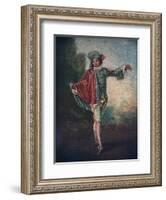 'L'Indifferent', c1717, (1911)-Jean-Antoine Watteau-Framed Giclee Print