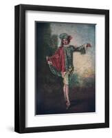 'L'Indifferent', c1717, (1911)-Jean-Antoine Watteau-Framed Giclee Print