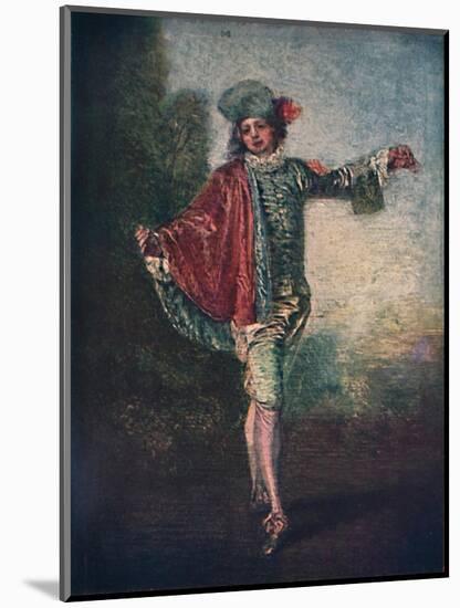 'L'Indifferent', c1717, (1911)-Jean-Antoine Watteau-Mounted Giclee Print