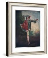 'L'Indifferent', c1717, (1911)-Jean-Antoine Watteau-Framed Giclee Print