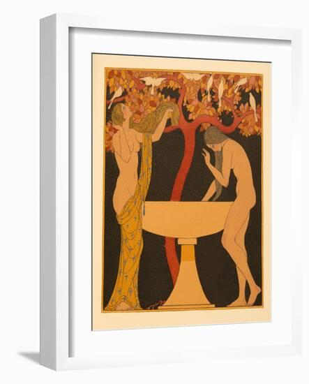 L'indifferent, Illustration from Les Chansons De Bilitis, by Pierre Louys, Pub. 1922 (Pochoir Print-Georges Barbier-Framed Giclee Print