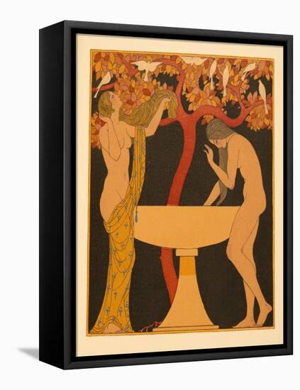 L'indifferent, Illustration from Les Chansons De Bilitis, by Pierre Louys, Pub. 1922 (Pochoir Print-Georges Barbier-Framed Stretched Canvas