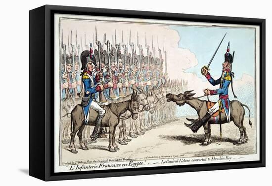 L'Infanterie Francaise En Egypte-James Gillray-Framed Stretched Canvas