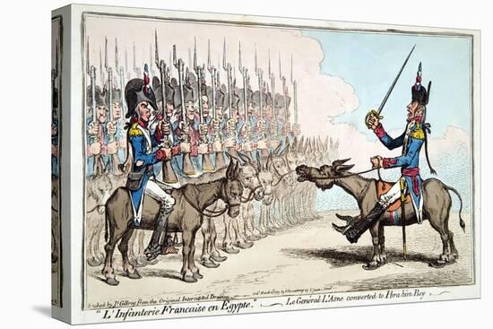 L'Infanterie Francaise En Egypte-James Gillray-Stretched Canvas