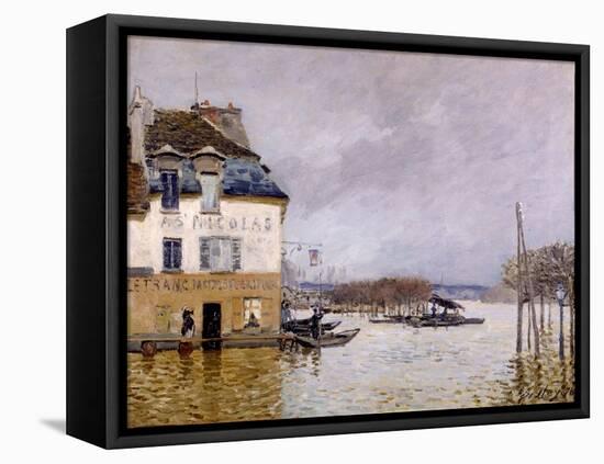 L'inondation à Port Marly-Alfred Sisley-Framed Stretched Canvas