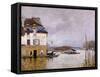 L'inondation à Port Marly-Alfred Sisley-Framed Stretched Canvas