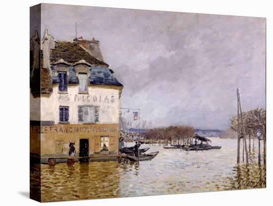 L'inondation à Port Marly-Alfred Sisley-Stretched Canvas