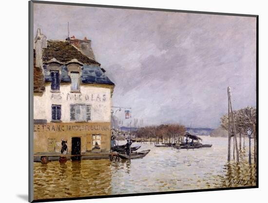 L'inondation à Port Marly-Alfred Sisley-Mounted Giclee Print