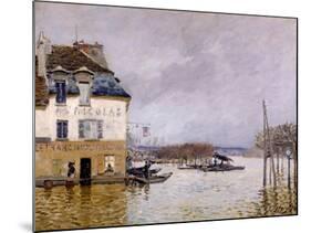 L'inondation à Port Marly-Alfred Sisley-Mounted Giclee Print