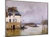 L'inondation à Port Marly-Alfred Sisley-Mounted Giclee Print
