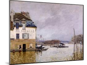 L'inondation à Port Marly-Alfred Sisley-Mounted Giclee Print