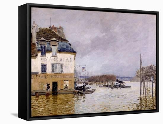 L'inondation à Port Marly-Alfred Sisley-Framed Stretched Canvas