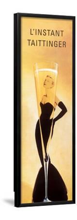 L'Instant Taittinger vintage ad poster 24x36" Grace Kelly champagne glass 