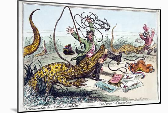 L'Insurrection De L'Institut Amphibie' or the Pursuit of Knowledge-James Gillray-Mounted Giclee Print