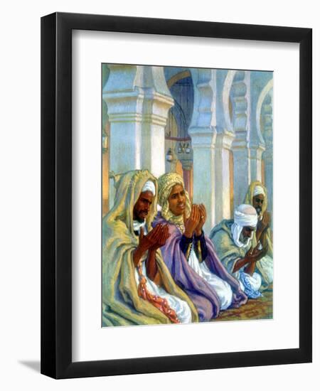 L'Invocation (La Prier) (Prayer of Invocation), 1918-Etienne Dinet-Framed Premium Giclee Print