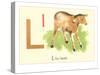 L is for Lamb-null-Stretched Canvas