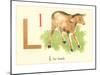 L is for Lamb-null-Mounted Art Print