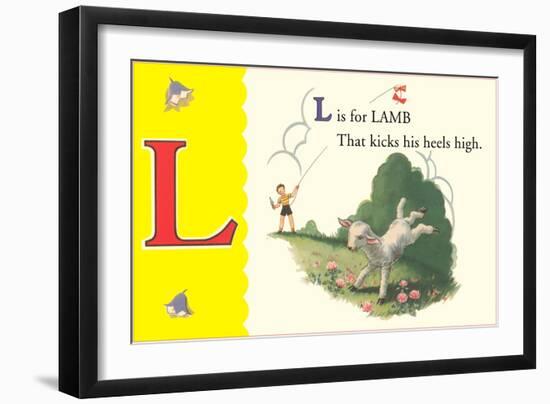 L is for Lamb-null-Framed Art Print