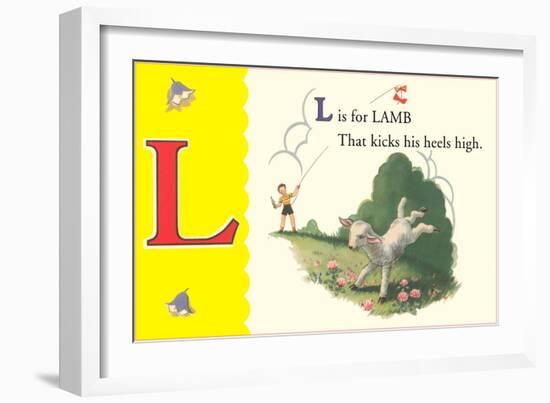 L is for Lamb-null-Framed Art Print