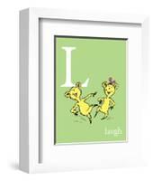 L is for Laugh (green)-Theodor (Dr. Seuss) Geisel-Framed Art Print