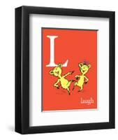 L is for Laugh (red)-Theodor (Dr. Seuss) Geisel-Framed Art Print