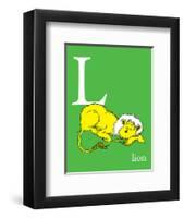 L is for Lion (green)-Theodor (Dr. Seuss) Geisel-Framed Art Print