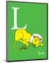 L is for Lion (green)-Theodor (Dr. Seuss) Geisel-Mounted Art Print