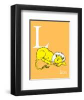 L is for Lion (orange)-Theodor (Dr. Seuss) Geisel-Framed Art Print