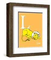 L is for Lion (orange)-Theodor (Dr. Seuss) Geisel-Framed Art Print