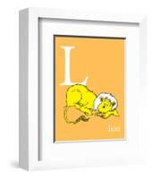 L is for Lion (orange)-Theodor (Dr. Seuss) Geisel-Framed Art Print