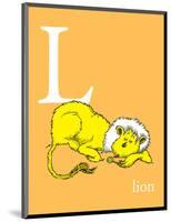 L is for Lion (orange)-Theodor (Dr. Seuss) Geisel-Mounted Art Print