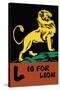 L is for Lion-Charles Buckles Falls-Stretched Canvas