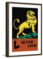 L is for Lion-Charles Buckles Falls-Framed Art Print