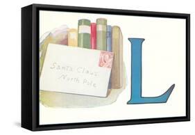 L, Letter to Santa Claus-null-Framed Stretched Canvas