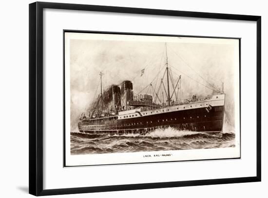 L.N.E.R, R.M.S Malines, Steamer, London and North East-null-Framed Giclee Print