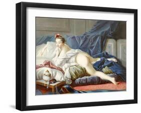 L'Odalisque Brune-Francois Boucher-Framed Giclee Print