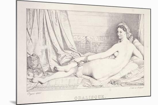 L'Odalisque Couchee, 1825-Jean Auguste Dominique Ingres-Mounted Giclee Print