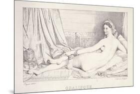 L'Odalisque Couchee, 1825-Jean Auguste Dominique Ingres-Mounted Giclee Print