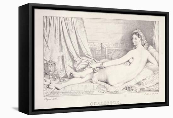 L'Odalisque Couchee, 1825-Jean Auguste Dominique Ingres-Framed Stretched Canvas