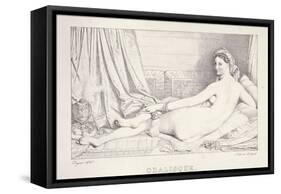 L'Odalisque Couchee, 1825-Jean Auguste Dominique Ingres-Framed Stretched Canvas