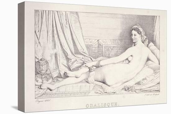L'Odalisque Couchee, 1825-Jean Auguste Dominique Ingres-Stretched Canvas