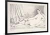 L'Odalisque Couchee, 1825-Jean Auguste Dominique Ingres-Framed Giclee Print