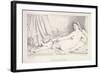 L'Odalisque Couchee, 1825-Jean Auguste Dominique Ingres-Framed Giclee Print