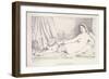 L'Odalisque Couchee, 1825-Jean Auguste Dominique Ingres-Framed Giclee Print