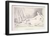 L'Odalisque Couchee, 1825-Jean Auguste Dominique Ingres-Framed Giclee Print