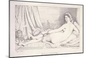 L'Odalisque Couchee, 1825-Jean Auguste Dominique Ingres-Mounted Giclee Print