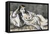 L'Odalisque-Edouard Manet-Framed Stretched Canvas